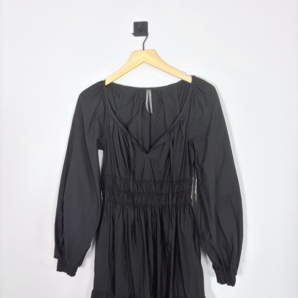 Anthropologie Somerset Maxi Dress Black Puff Long Sleeve Edition Smocked XS - Picture 4 of 7